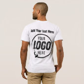 ロゴの写真イメージで置き換えパーソナライズされた Tシャツ (裏面フル)