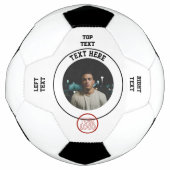 ロゴの写真パーソナライズされた サッカーボール (正面)