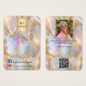 ロゴの写真agateオパール金ゴールドイヤリングジュエリーの写真 (正面&裏面)