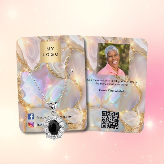 ロゴの写真agateオパール金ゴールドイヤリングジュエリーの写真