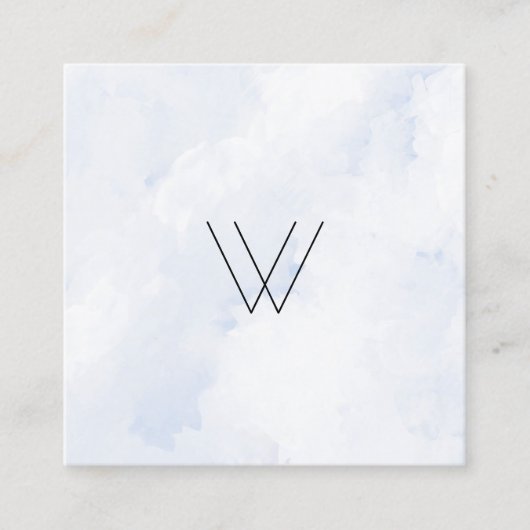 ロゴの冬 スクエア名刺 (正面)