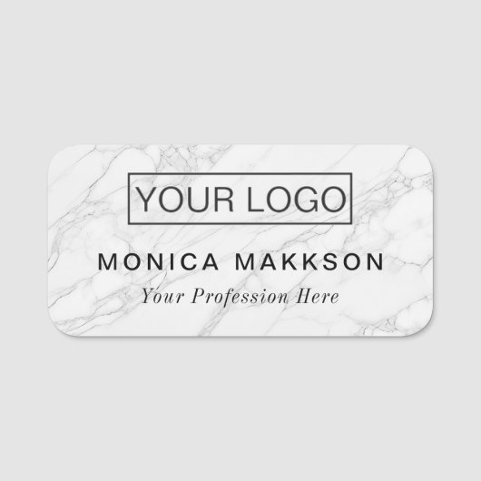 ロゴの名とタイトルの付いた名前タグを追加 名札 (正面)