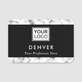 ロゴの名とタイトルの大理石の外観を縁ど追加 名札 (正面)