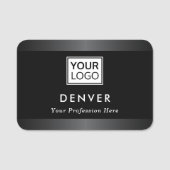 ロゴの名とタイトルをグレーで追加縁ど 名札 (正面)