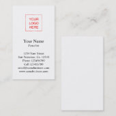 ロゴの名刺のテンプレート|の縦のレイアウト 名刺 (正面/裏面)