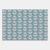 ロゴの周りにテキストを追加 - ビジネス用ロゴ ラッピングペーパーシート (正面3)