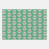 ロゴの周りにテキストを追加 - ビジネス用ロゴ ラッピングペーパーシート (正面2)