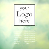 ロゴの営業時間 ウィンドウサイン (シート3)