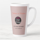 ロゴの埃結婚っぽいバラのHue Artの追加 カフェラテマグ (右)