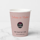 ロゴの埃結婚っぽいバラのHue Artの追加 紙コップ (裏面)