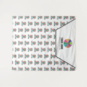 ロゴの大きい背景とパターンのプロモーション背景 タペストリー (正面(横))