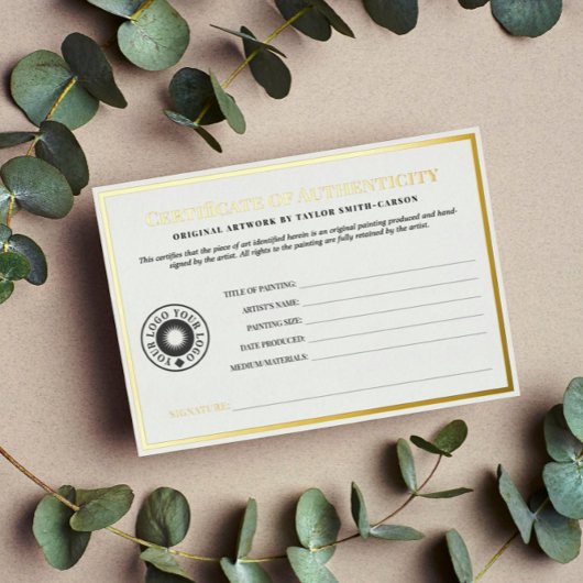 ロゴの完全性の証明書を消去する 箔招待状