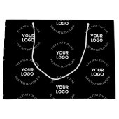 ロゴの差し替えとテキストパターンの編集が簡単 ラージペーパーバッグ (正面)