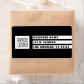 ロゴの幾何学的なストライプ |黒と白 ラベル (インサイチュ)