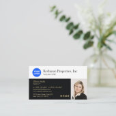 ロゴの挿入実在エステートエージェントのフォトプロフェッショナル 名刺 (スタンド正面)