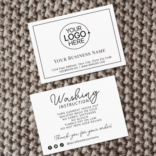 ロゴの服飾の気に指示製品インサート 名刺