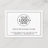 ロゴの服飾の気に指示製品インサート 名刺 (正面)