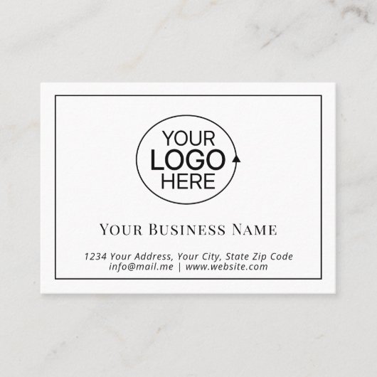 ロゴの服飾の気に指示製品インサート 名刺 (正面)