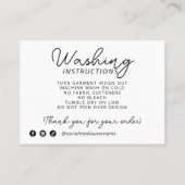 ロゴの服飾の気に指示製品インサート 名刺 (裏面)