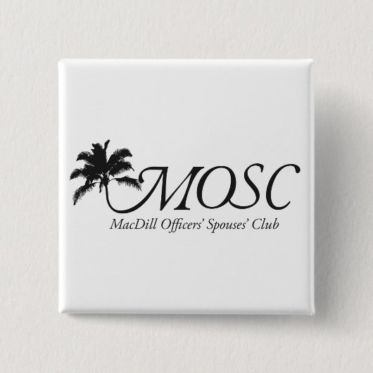 ロゴの正方形ボタン 缶バッジ (正面)