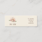 ロゴの水彩画のコーヒー・マグおよび花のカフェ コーリングカード (正面)