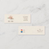 ロゴの水彩画のコーヒー・マグおよび花のカフェ コーリングカード (正面/裏面)