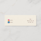 ロゴの水彩画のコーヒー・マグおよび花のカフェ コーリングカード (裏面)