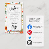 ロゴの洗い指示を追加気にフローラ 名刺 (正面/裏面)