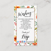 ロゴの洗い指示を追加気にフローラ 名刺 (正面)