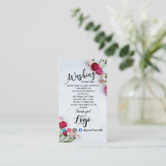 ロゴの洗い方を追気に加する 名刺 (スタンド正面)