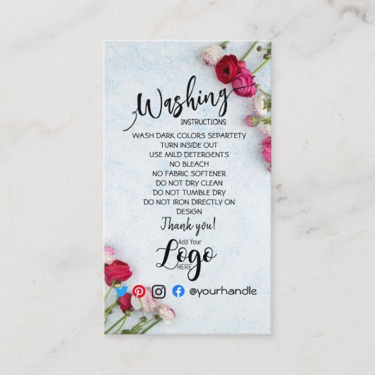 ロゴの洗い方を追気に加する 名刺 (正面)