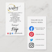 ロゴの洗浄指示カードの気に追加 名刺 (正面/裏面)