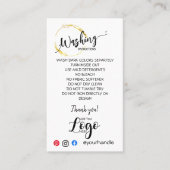 ロゴの洗浄指示カードの気に追加 名刺 (正面)