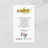 ロゴの洗浄指示カードを気に追加する 名刺 (正面)