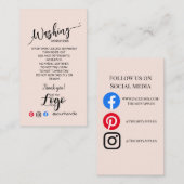 ロゴの洗浄指示カードを気に追加する 名刺 (正面/裏面)