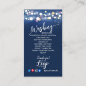 ロゴの洗浄指示カードを青色で気に追加します 名刺 (正面)