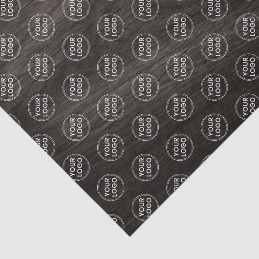 ロゴの濃い木目のビジネス用梱包材を追加 薄葉紙 (詳細)