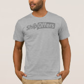 ロゴの灰色 Tシャツ (正面)