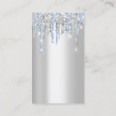 ロゴの点滅の拡張メイクアップアーティストシルバー 名刺 (裏面)