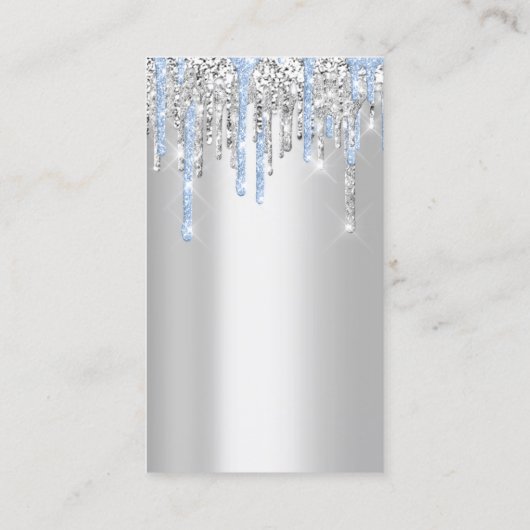 ロゴの点滅の拡張メイクアップアーティストシルバー 名刺 (裏面)