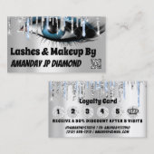 ロゴの点滅Micorblade 6 Punch Blue Drips QRコード 名刺 (正面/裏面)