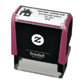 ロゴの状態名のアドレパーソナライズされたス セルフインキングスタンプ (商品)