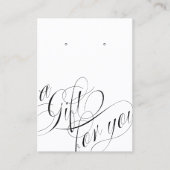 ロゴの白いイヤリングディスプレイを追加するギフト 名刺 (正面)