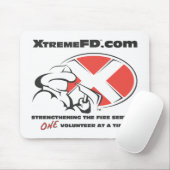 ロゴの白いマウスパッド マウスパッド (マウス)