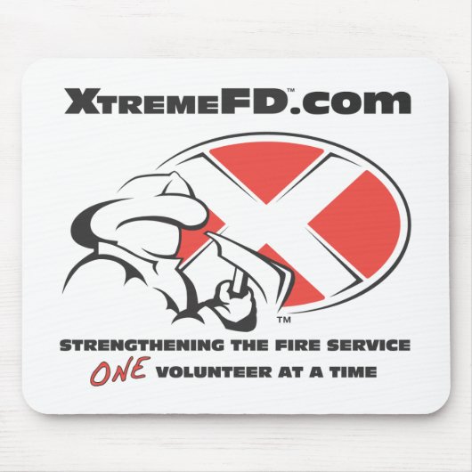 ロゴの白いマウスパッド マウスパッド (正面)