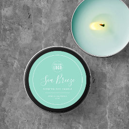 ロゴの白の編集可能縁ど色を追加する ラウンドシール