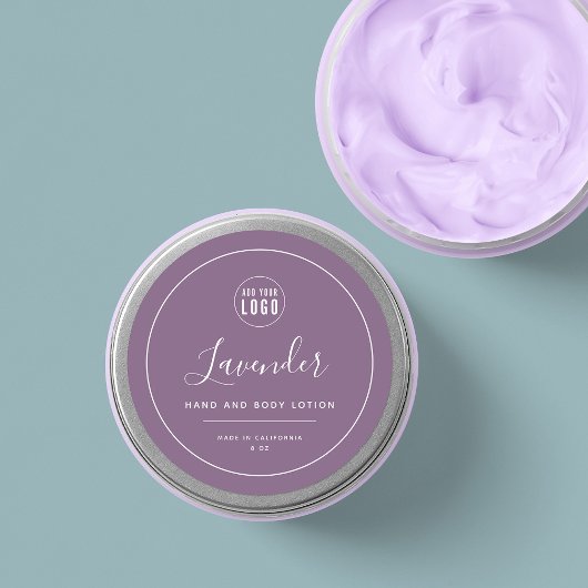 ロゴの白の編集可能縁ど色を追加する ラウンドシール