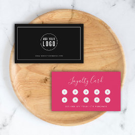 ロゴの白の編集可能縁ど色を追加する ロイヤリティカード