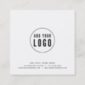 ロゴの白の編集可能縁ど色を追加する 割引カード (裏面)