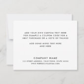 ロゴの白または任意の色のエレガントサンキューカード サンキューカード (裏面)